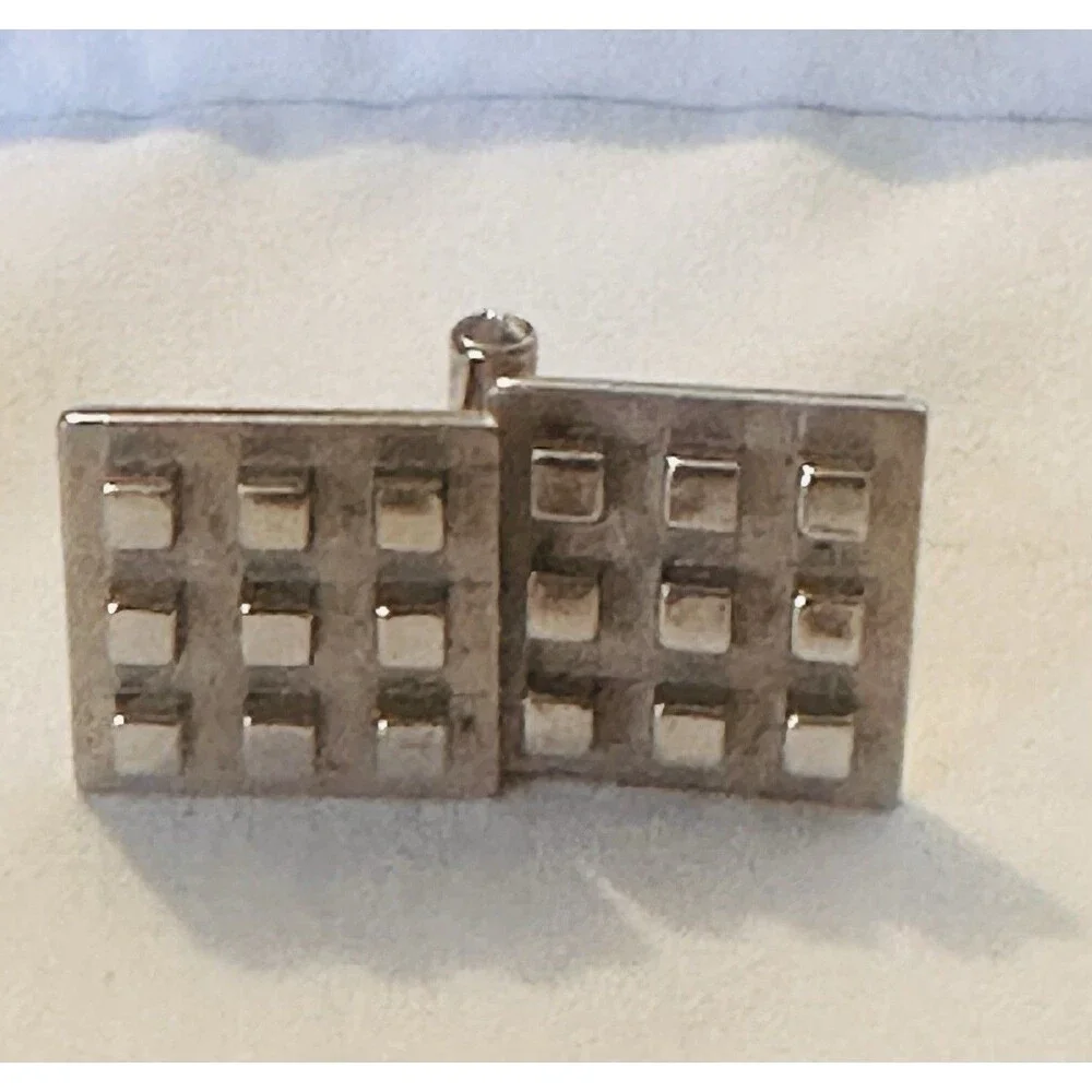 Vintage SWANK Cuban Link Cufflinks Lot Destino Mid Century Gold Silver + Tie